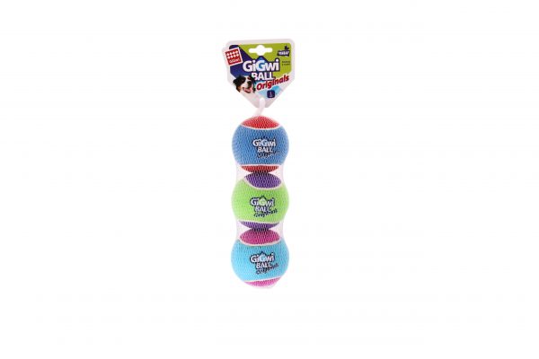כדור טניס בגודל L 'GiGwi ball originals' (3 יחידות עם צבע שונה בחבילה אחת) D:8cm (6290)