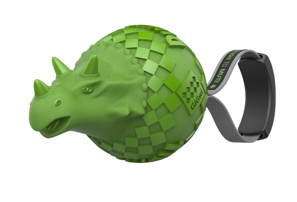 ⁦צעצוע לכלבים GiGwi Dinoball Triceratops 'Push To Mute' (6460)⁩ – תמונה ⁦2⁩