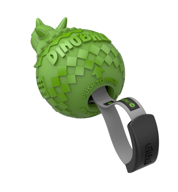 ⁦צעצוע לכלבים GiGwi Dinoball Triceratops 'Push To Mute' (6460)⁩ – תמונה ⁦3⁩